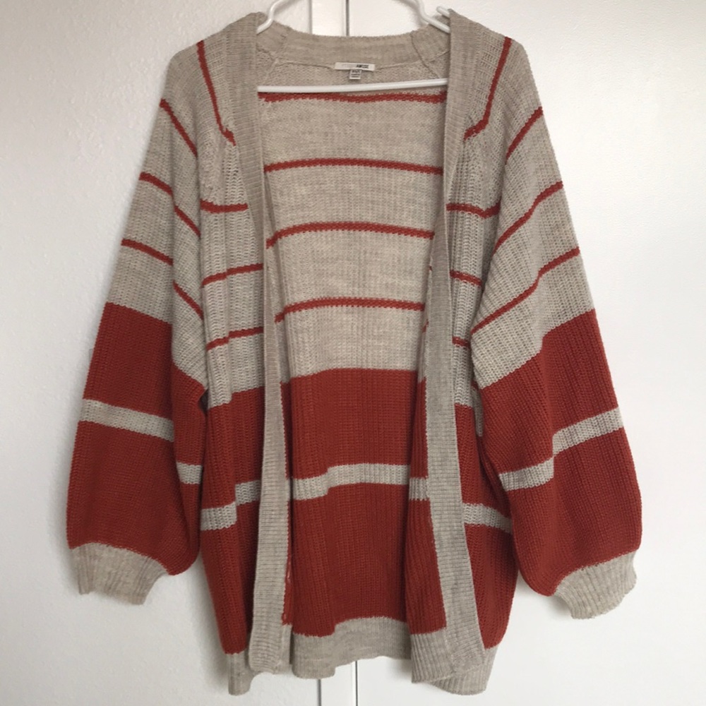 Society Amuse Striped Oversized Sweater